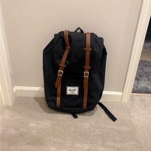 Herschel Supply Company Black Backpack with Tan Straps